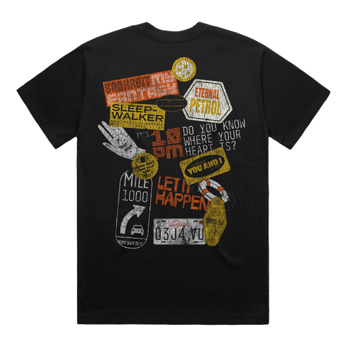 STICKER COLLAGE BLACK TEE